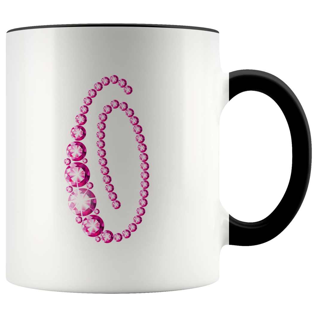 Initial O | Monogram Coffee Mug | Custom Letter Mug | Bling Style | Initial Letter Cup