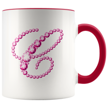 Load image into Gallery viewer, Initial C | Monogram Coffee Mug | Custom Letter Mug | Bling Style | Initial Letter Cup
