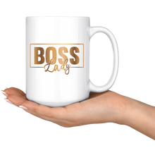 Load image into Gallery viewer, Boss Lady 15 oz. Mug | Gold Motivation | Beverages | Drinkware | Coffee Mug
