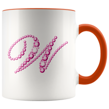 Load image into Gallery viewer, Initial W | Monogram Coffee Mug | Custom Letter Mug | Bling Style | Initial Letter Cup
