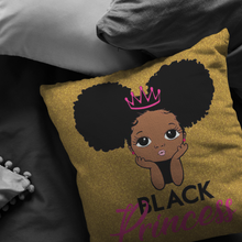 Load image into Gallery viewer, Black Princess (Gold/Pink Pillow)
