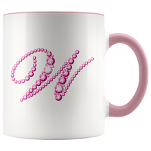 Load image into Gallery viewer, Initial W | Monogram Coffee Mug | Custom Letter Mug | Bling Style | Initial Letter Cup

