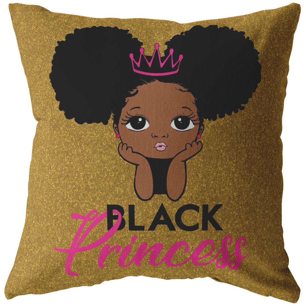 Black Princess (Gold/Pink Pillow)