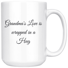 Load image into Gallery viewer, Grandma&#39;s Love Wrapped in a Hug Mug | Gifts for Grandmas | Coffee Mug
