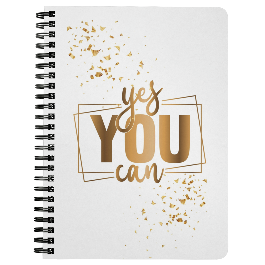 Yes You Can | Motivational Gold Journals | Gifts for Her | Affirmations