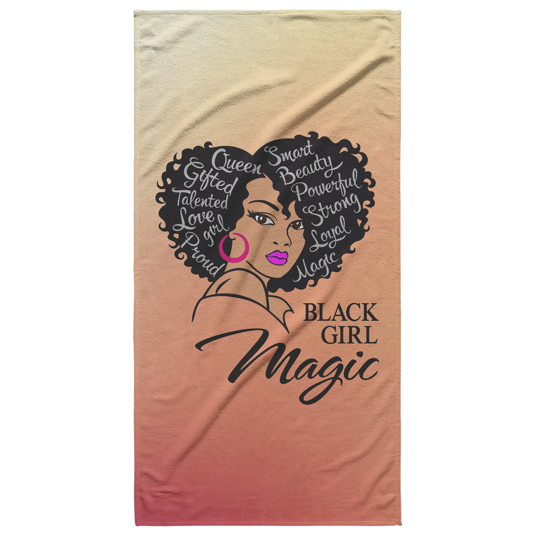 Black Girl Magic Beach Towel | Salt Life | Travel Gifts | Girls Trip Travel | Afro Girl