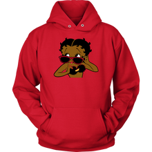 Load image into Gallery viewer, Betty Boop with Glasses Hoodie| Betty Boop Afro Girl | Betty Boop Merchandise
