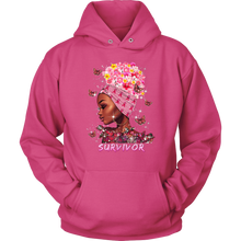 Load image into Gallery viewer, Breast Cancer Survivor Hooded Sweatshirt | October | Breast Cancer Month | Cancer Awareness
