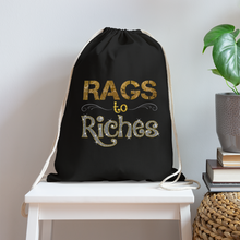 Load image into Gallery viewer, Cotton Drawstring Bag - black

