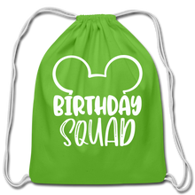 Load image into Gallery viewer, Disney&#39;s Birthday Squad Cotton Drawstring Bag - clover
