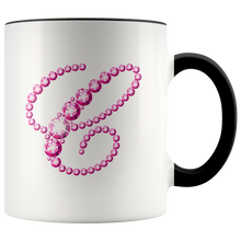 Load image into Gallery viewer, Initial C | Monogram Coffee Mug | Custom Letter Mug | Bling Style | Initial Letter Cup
