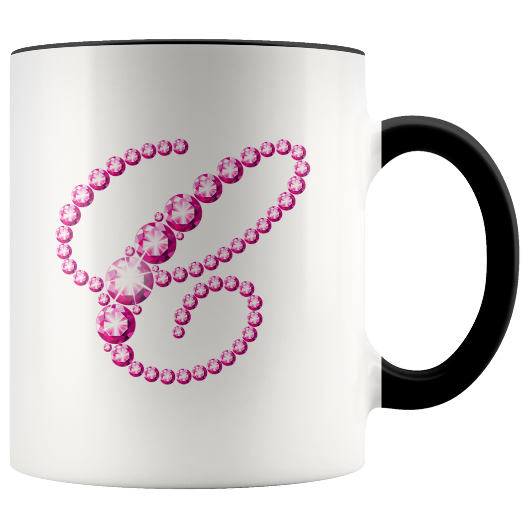 Initial C | Monogram Coffee Mug | Custom Letter Mug | Bling Style | Initial Letter Cup