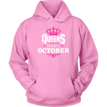 Load image into Gallery viewer, Queens Born In October | October Birthday | Birthday Gifts for Her | Zodiac Hoodie | Libra
