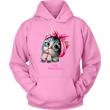 Load image into Gallery viewer, I&#39;m Purrfect | Hooded Sweatshirts | Catlovers | Family Pets
