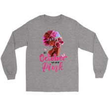 Load image into Gallery viewer, In October We Wear Pink Long  Sleeve Tee Shirt | Breast Cancer | Cancer Awareness Month | Cancer Survivor
