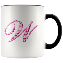 Load image into Gallery viewer, Initial W | Monogram Coffee Mug | Custom Letter Mug | Bling Style | Initial Letter Cup
