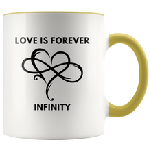 Load image into Gallery viewer, Love is Forever Infinity Hot &amp; Cold Beverage Mug
